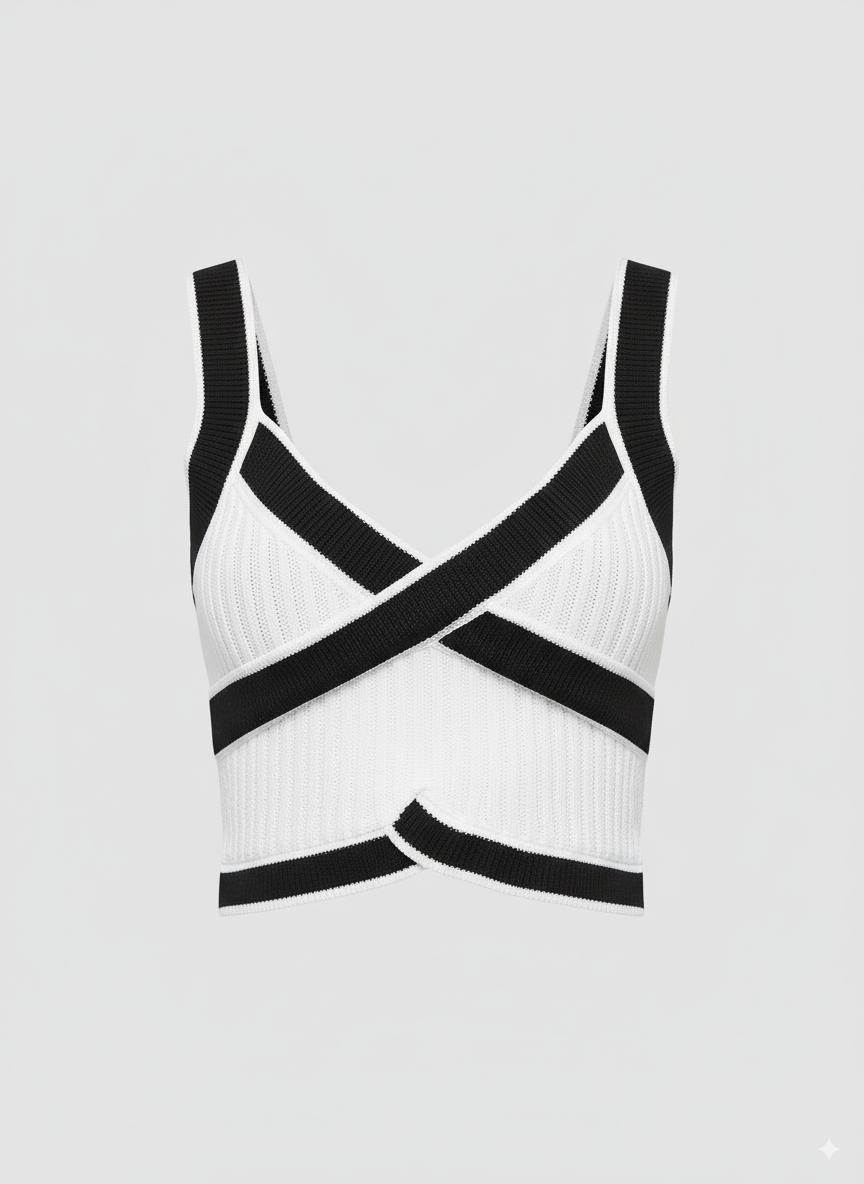 Ribbed Crisscross Knit Tank