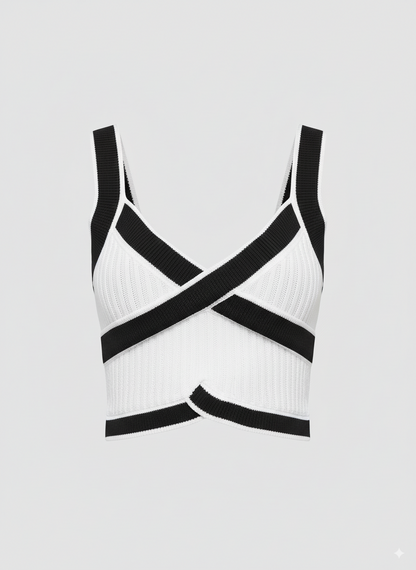 Ribbed Crisscross Knit Tank